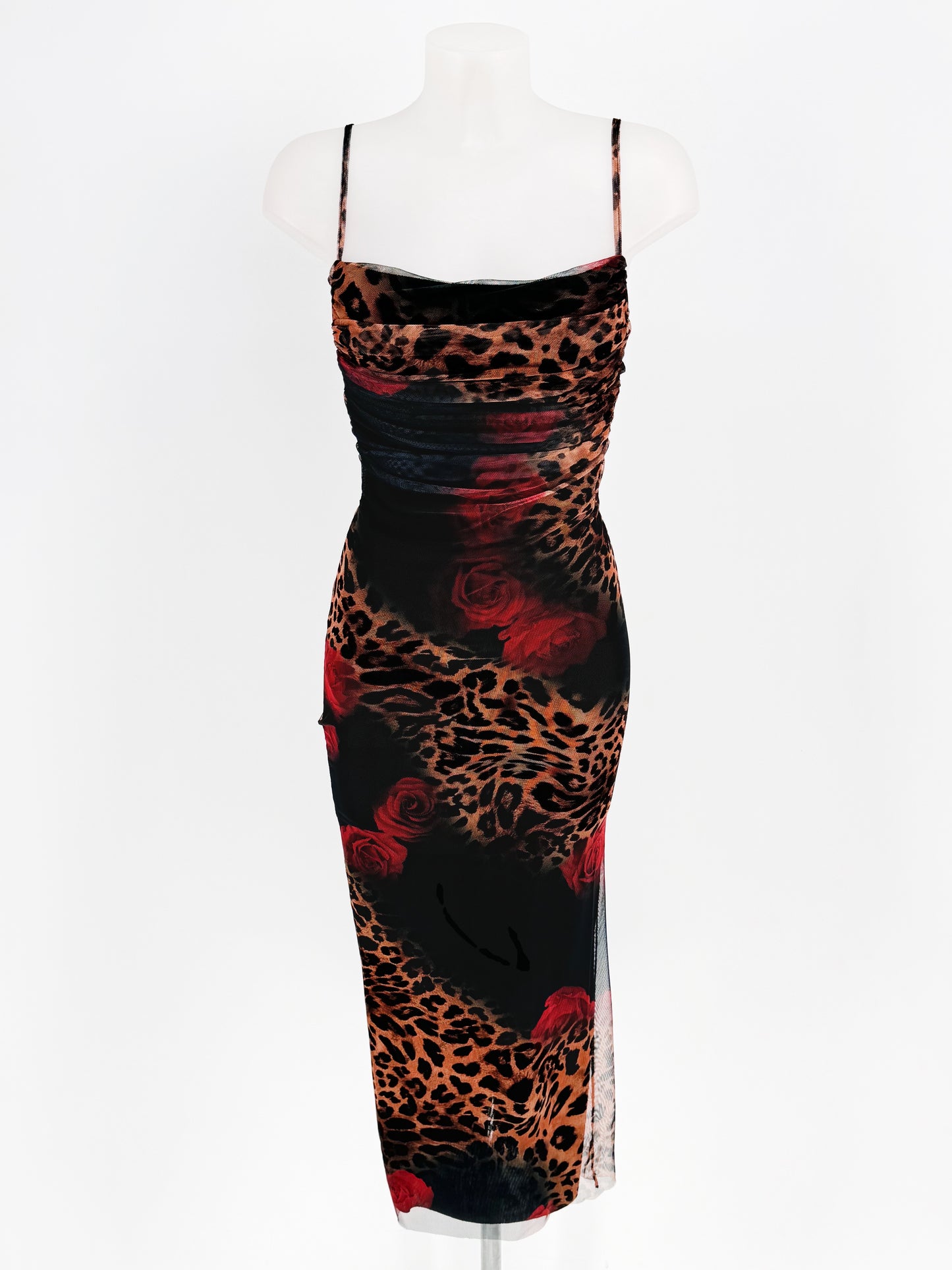 VESTIDO TULL LEOPARDO